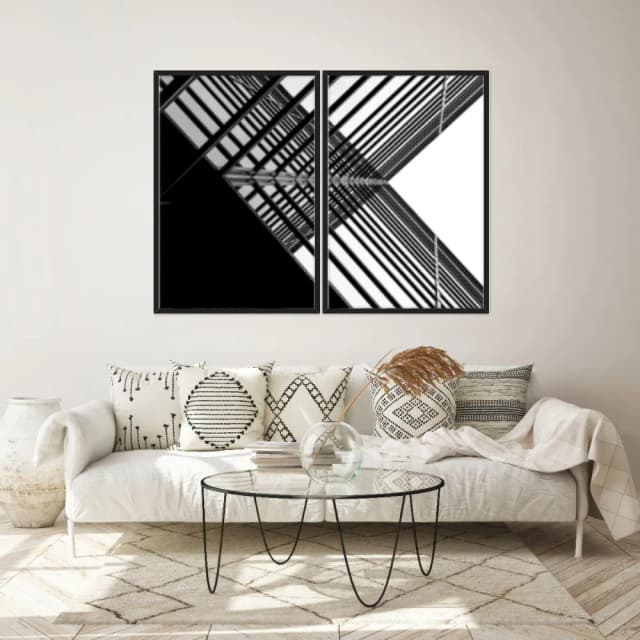 Kit Quadros Decorativos Prédio De Vidro Moderno