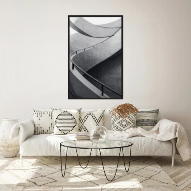 Quadro Decorativo Escada Concreto Conceitual