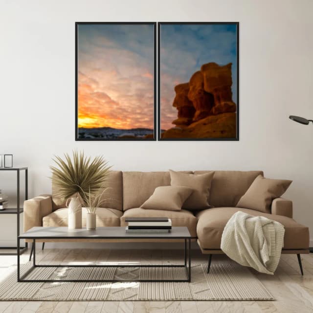 Kit Quadros Decorativos Trio De Rochas