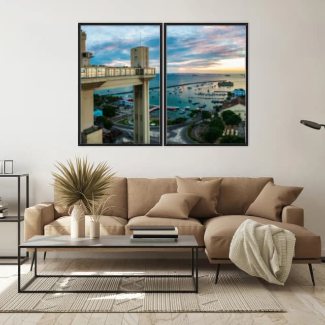 Kit Quadros Decorativos Elevador Lacerda Bahia